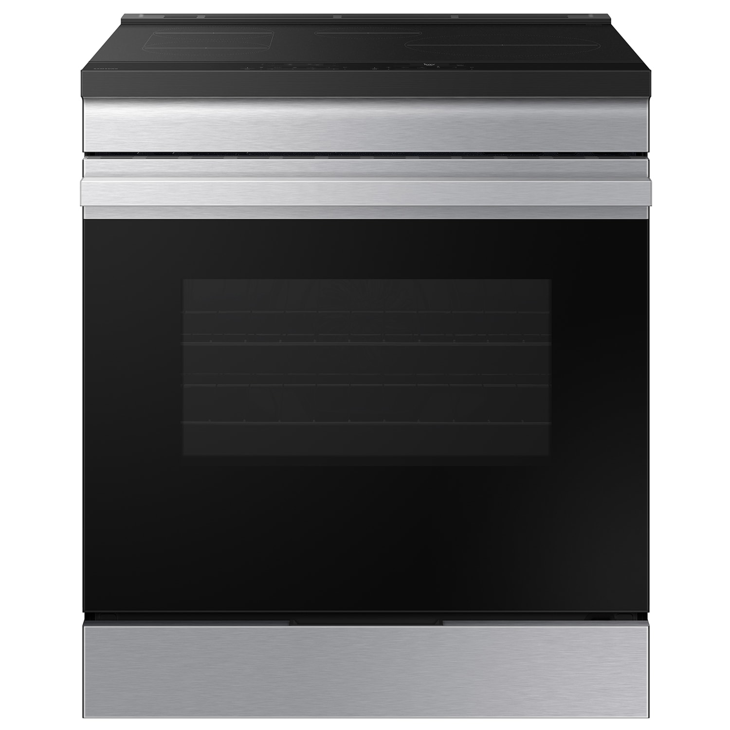 Samsung Bespoke 30-in 4 Burners 6.3-cu ft Slide-in Single Induction Range (Stainless Steel)