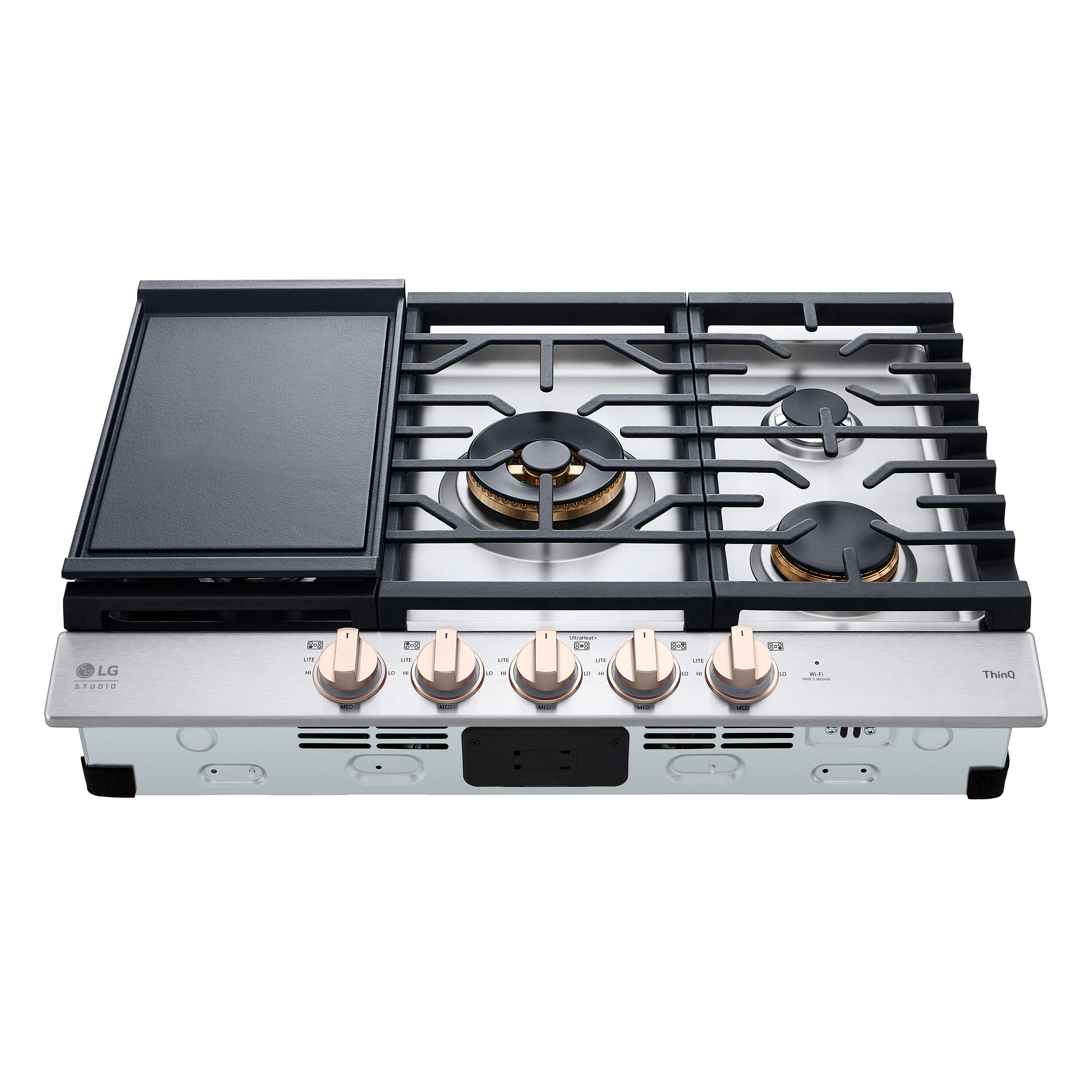 LG STUDIO 30-in 5 burners Stainless steel Gas Cooktop