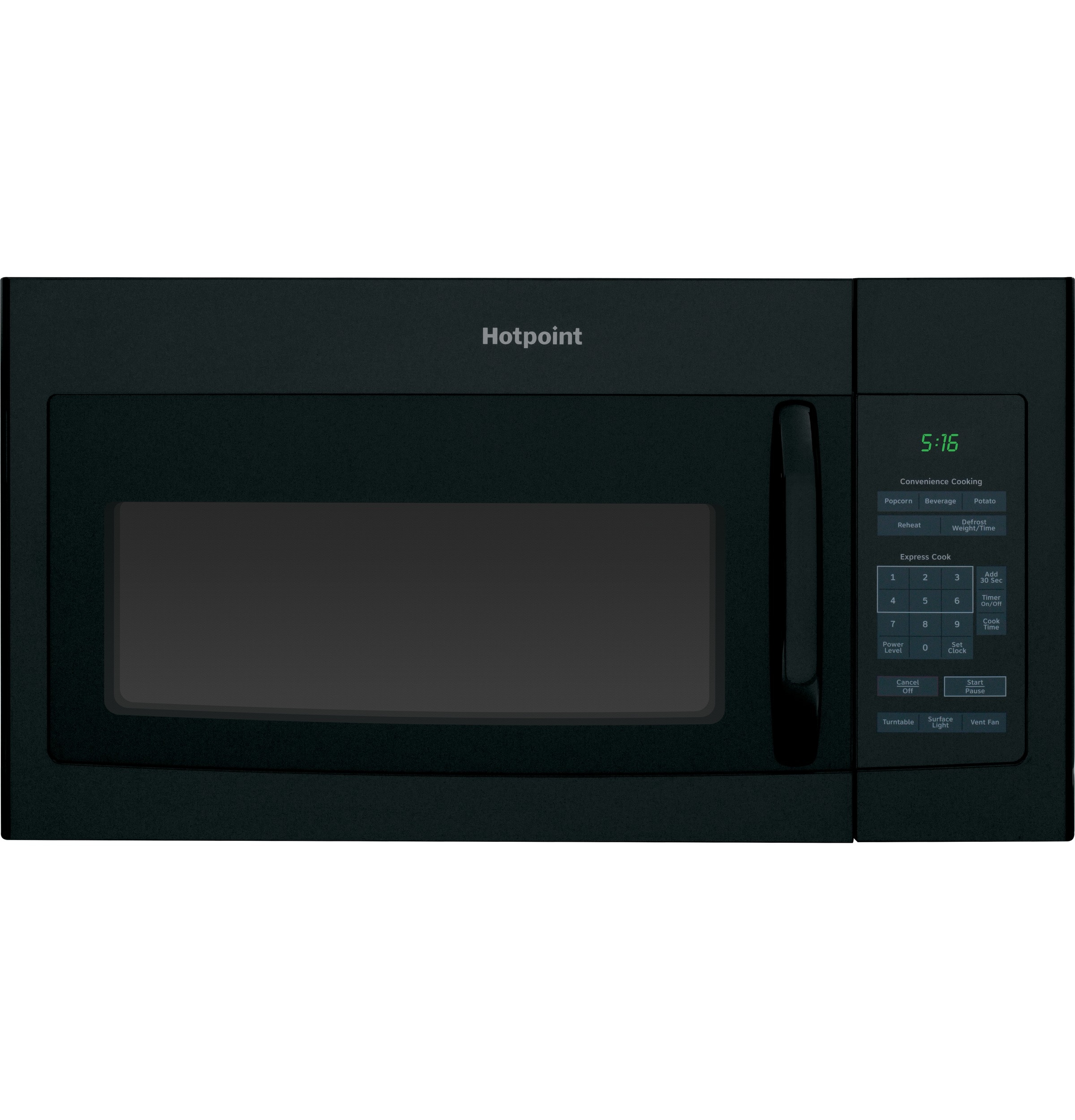 Hotpoint 1 6 cu ft Over the Range Microwave Black