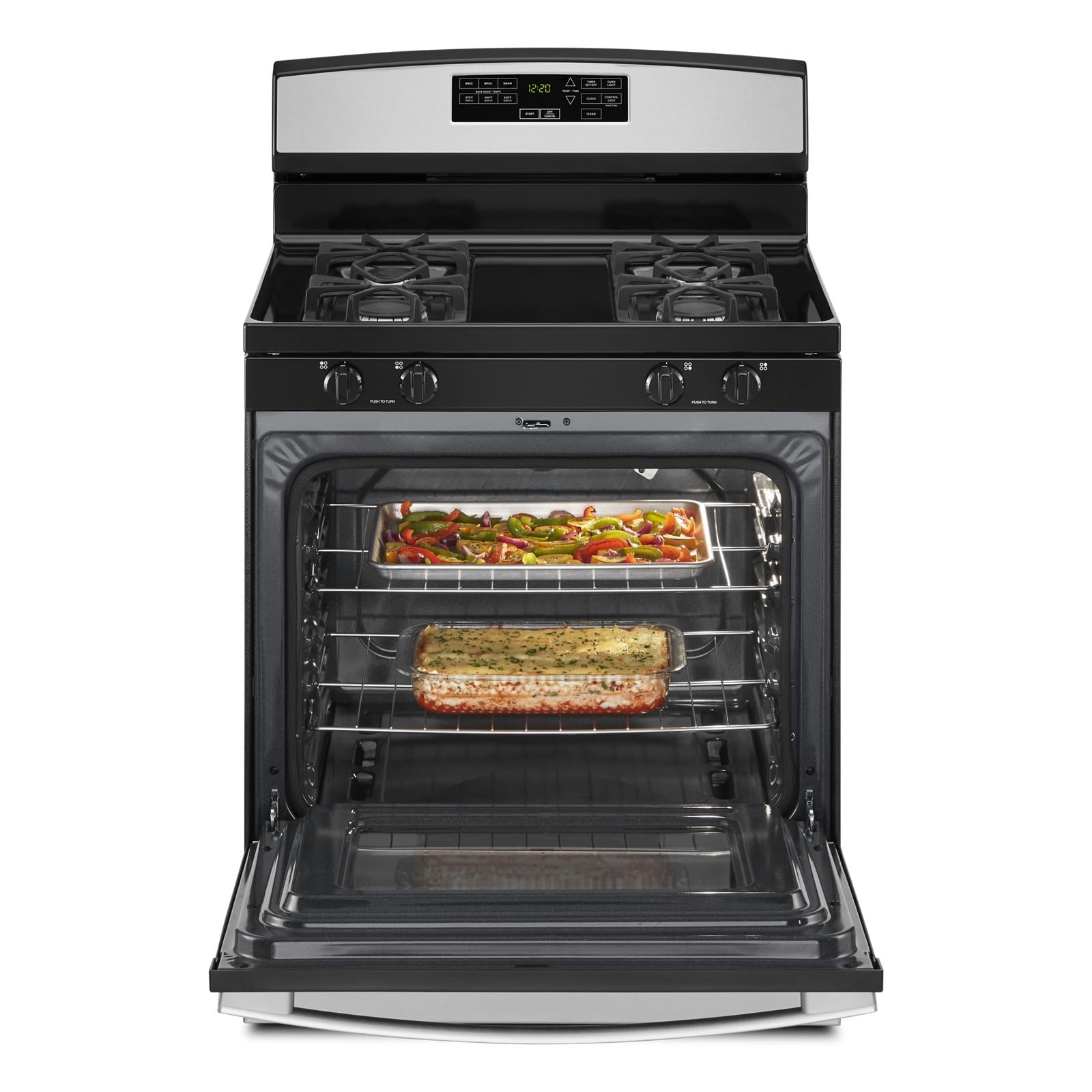 Amana 30-in 4 burners 5.0-cu ft Freestanding Stainless Steel )