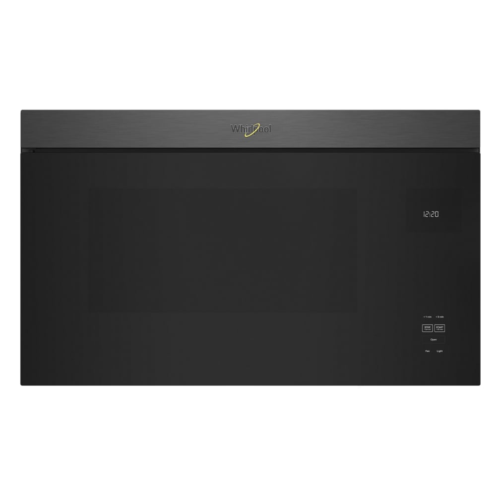 Whirlpool 1 1 cu ft 1000 Watt Over the Range Microwave with Sensor Cooking Black Stainless