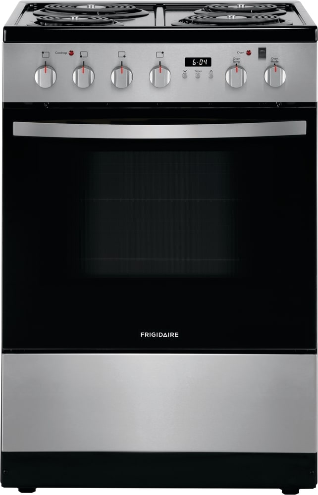 Frigidaire 24-in 4 burners 1.9-cu ft Slide-In Electric Range Stainless steel )