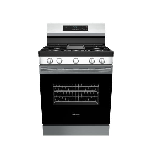 Samsung 30-in 5 burners 6.0-cu ft Freestanding Natural Gas Range ( Stainless Steel )