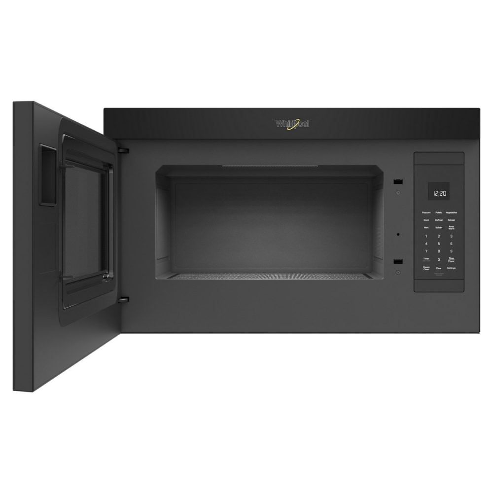 Whirlpool 1 1 cu ft 1000 Watt Over the Range Microwave with Sensor Cooking Black