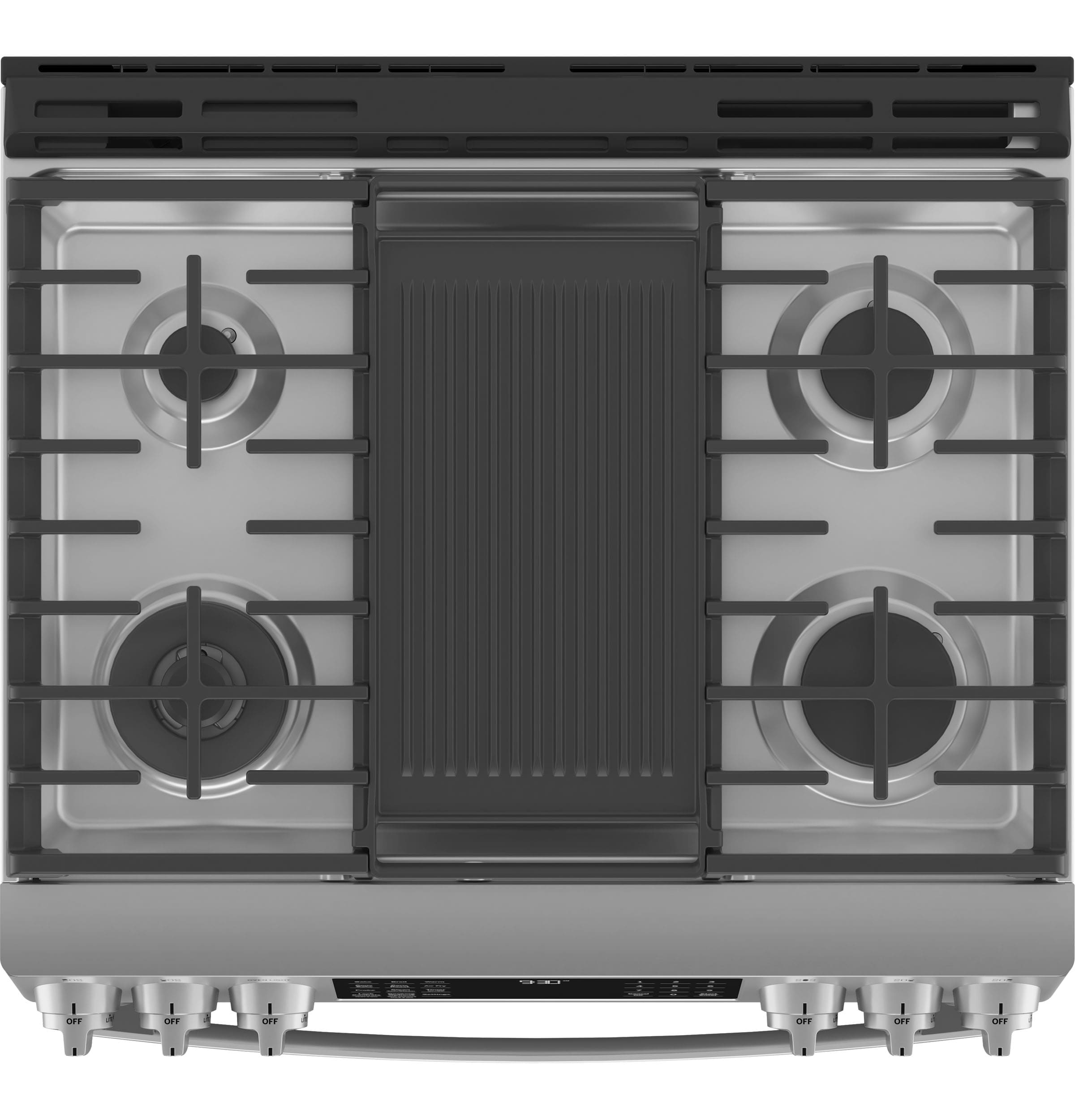 GE Cafe 30-in Gas range Grill module ( Black )