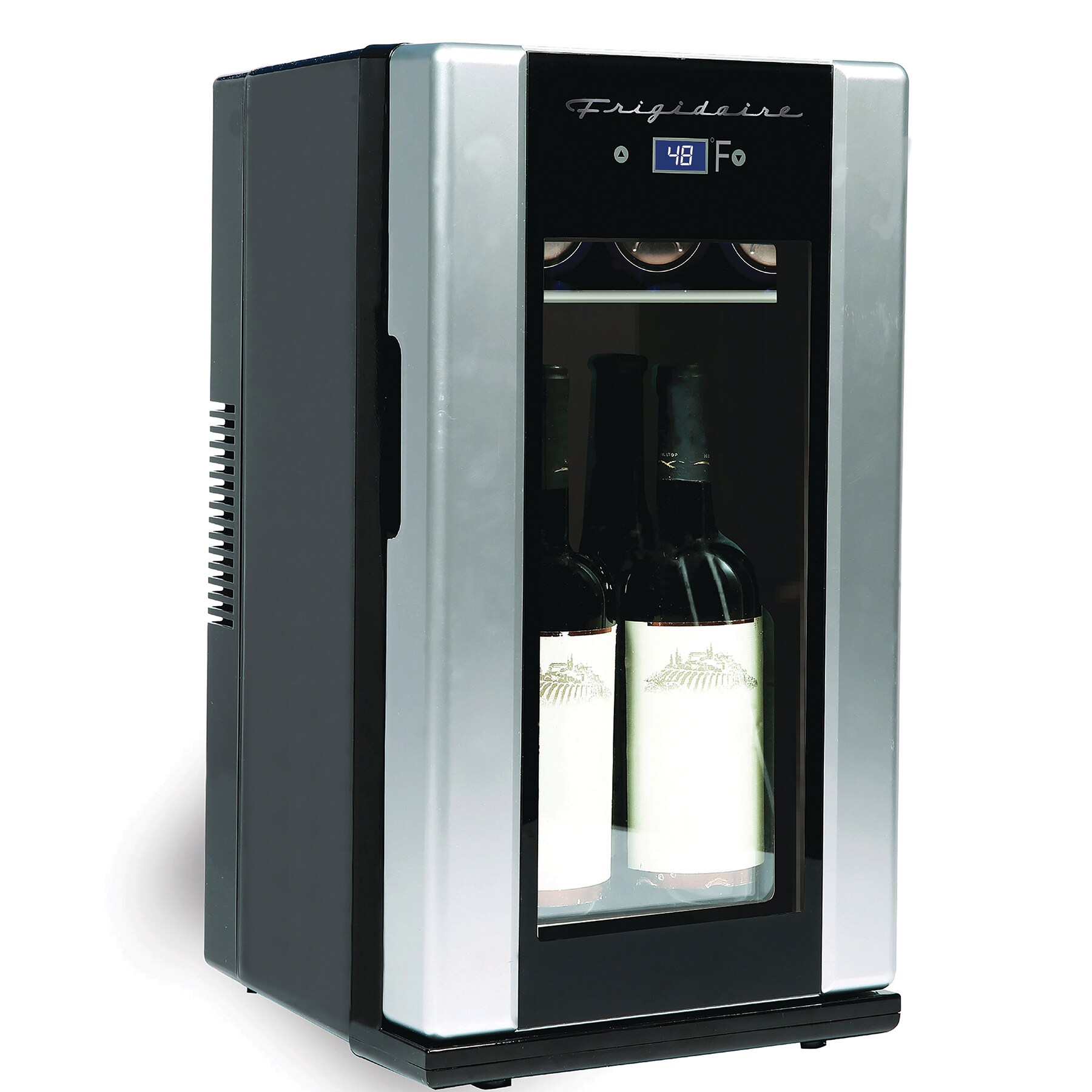 Frigidaire 13-in W 18 -Can Capacity Stainless Freestanding Indoor Beverage Refrigerator with Glass Door