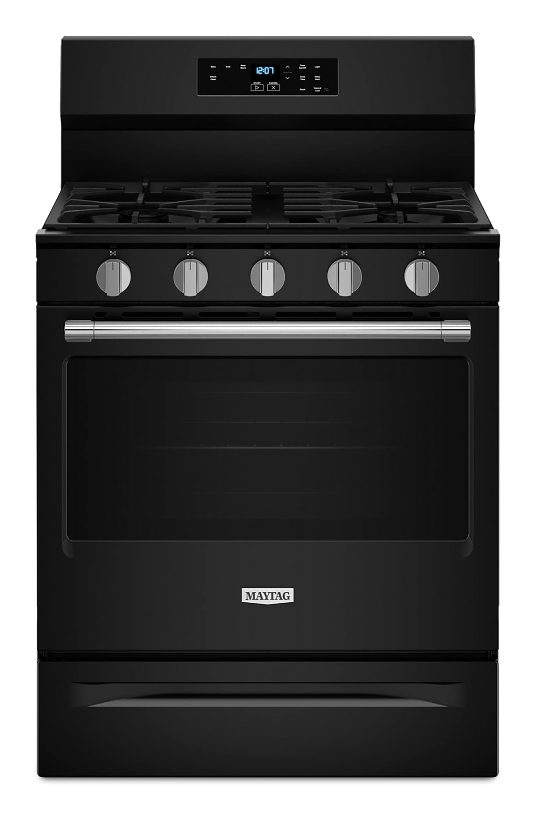 Maytag 30-in 5 burners 5-cu ft Freestanding Natural Gas Range ( Black )