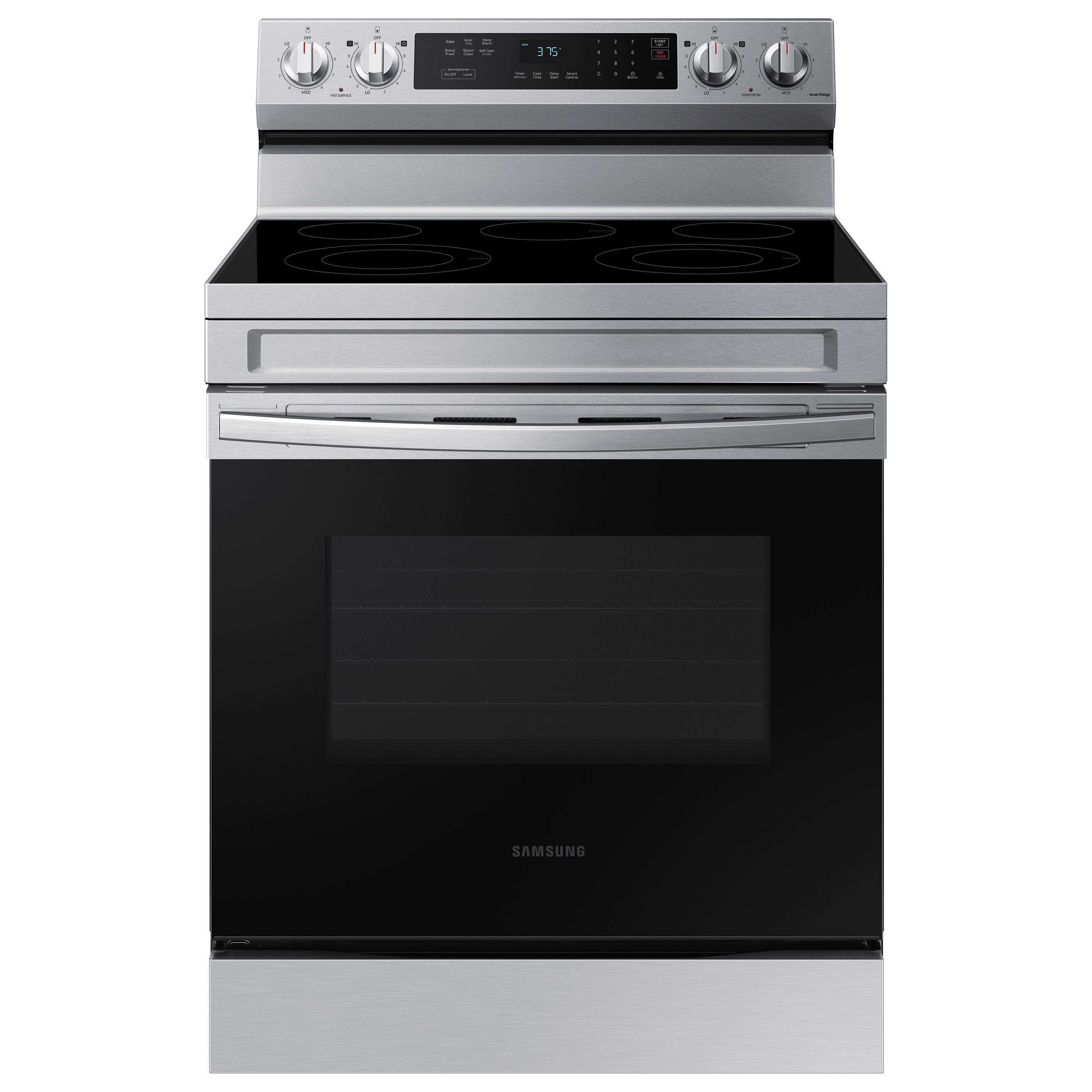 Samsung 30-in Glass Top 5 burners 6.3-cu ft Freestanding Electric Range ( Stainless Steel )