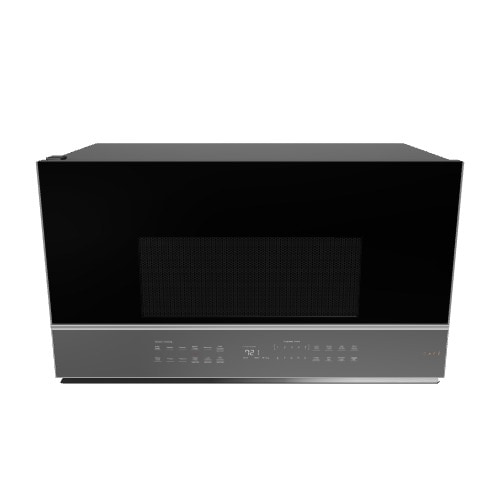 Cafe Modern Glass 2 1 cu ft Over the Range Microwave with Sensor Cooking Platinum Glass