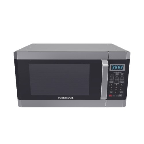 Farberware 1 6 cu ft 1100 Countertop Microwave Stainless Steel Platinum