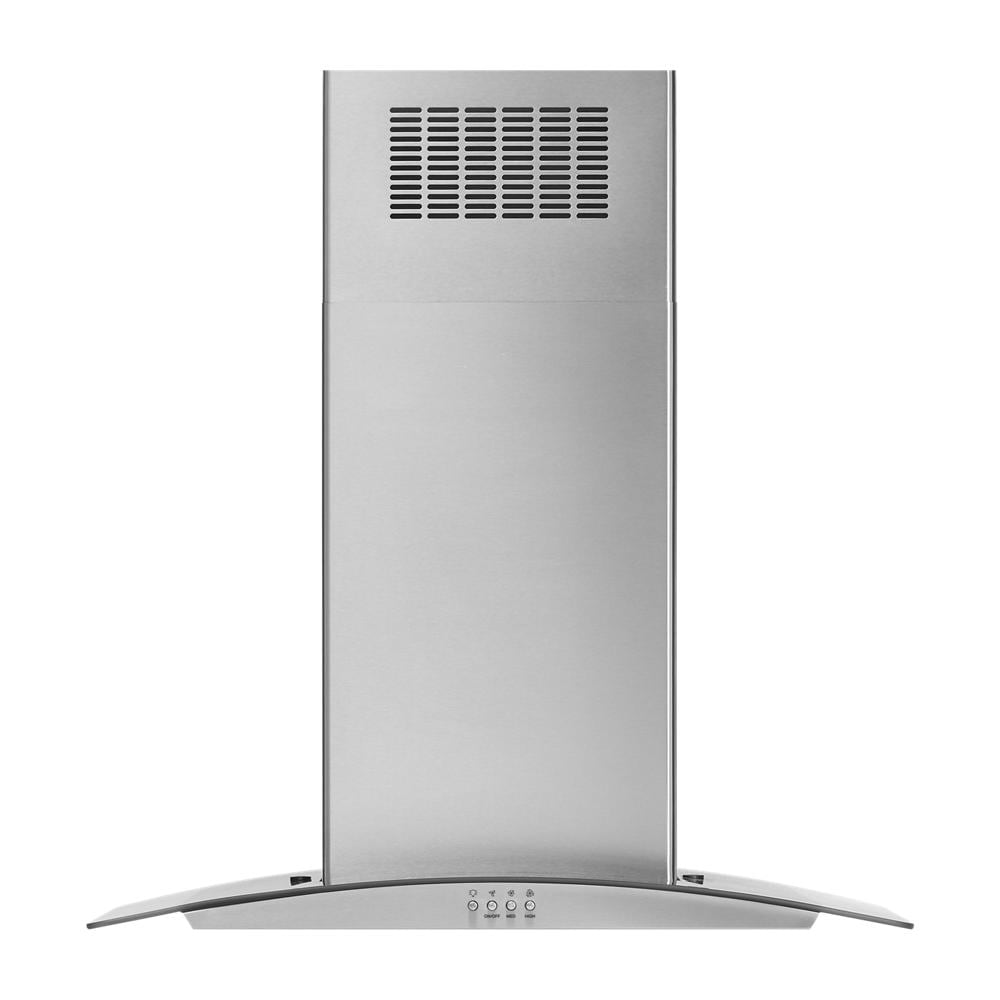 Whirlpool 30 in 400 CFM Ducted Stainless Steel Island Range Hood with Charcoal Filter
