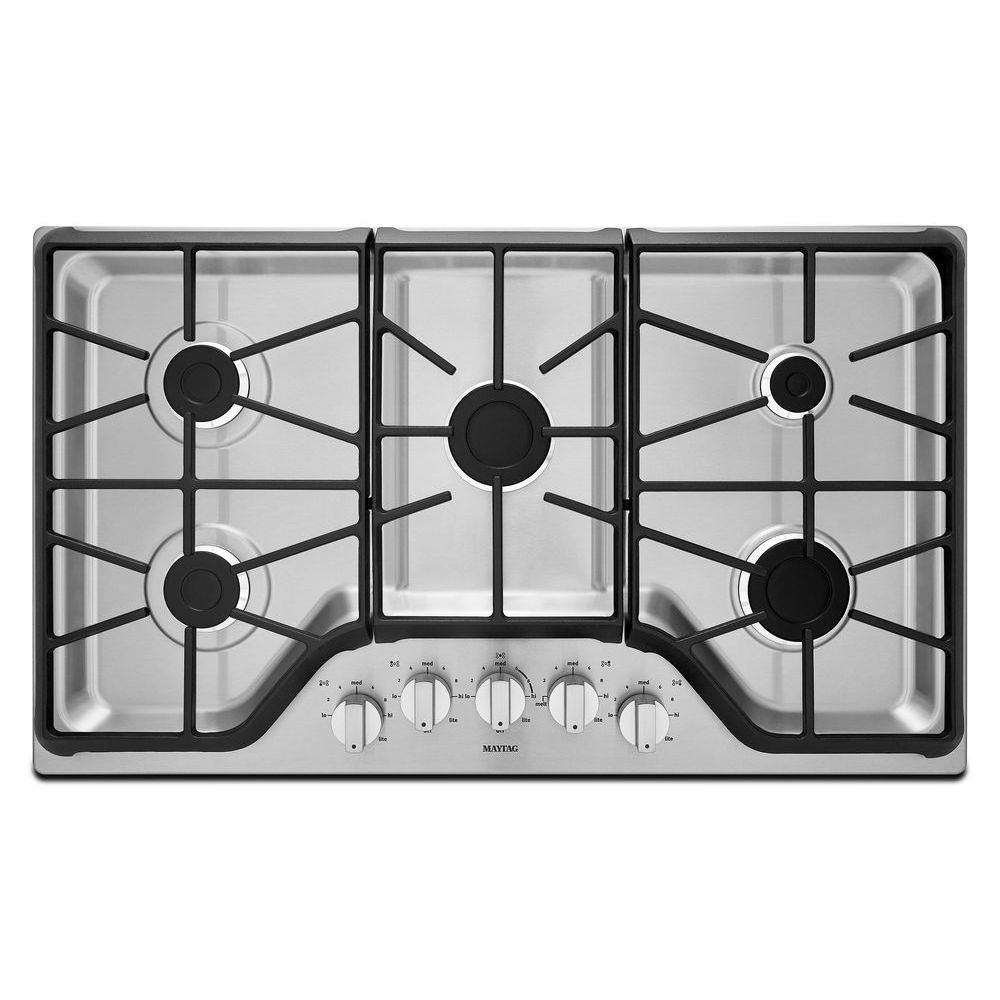 Maytag 36-in 5 burners Stainless steel Gas Cooktop
