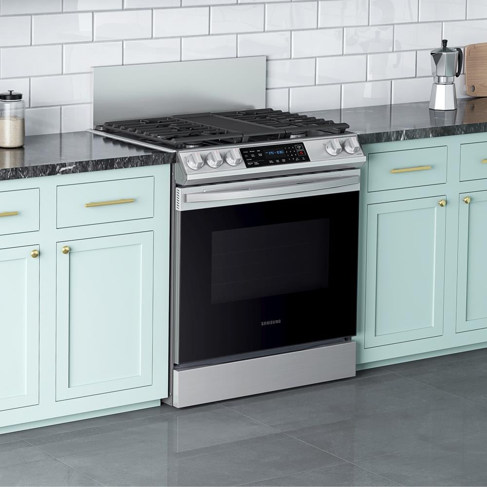 Samsung 30-in Gas and electric range Back guard kit ( Stainless Steel )