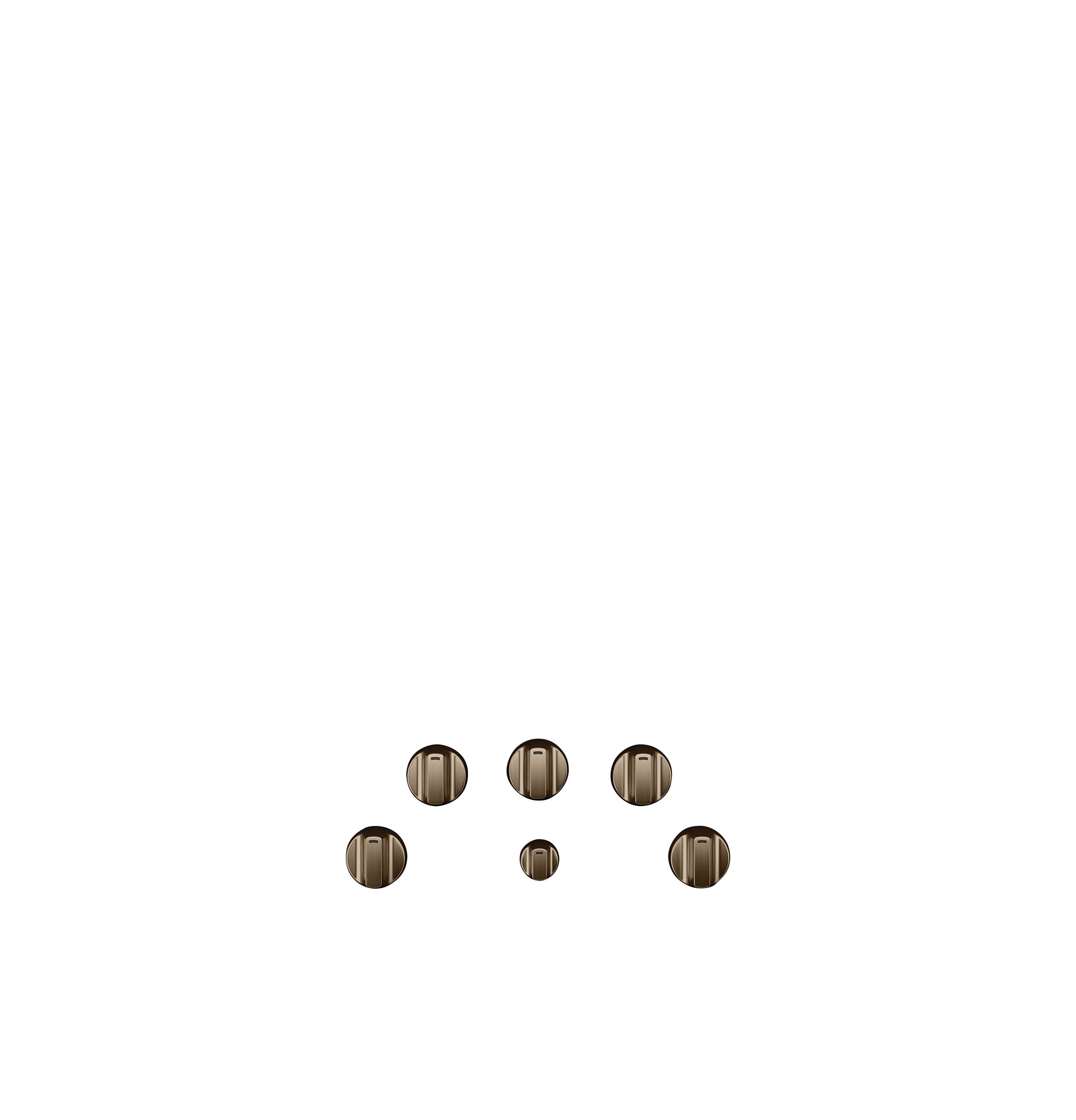 Cafe 30-in Electric cooktop Knob kit ( Brushed Bronze )