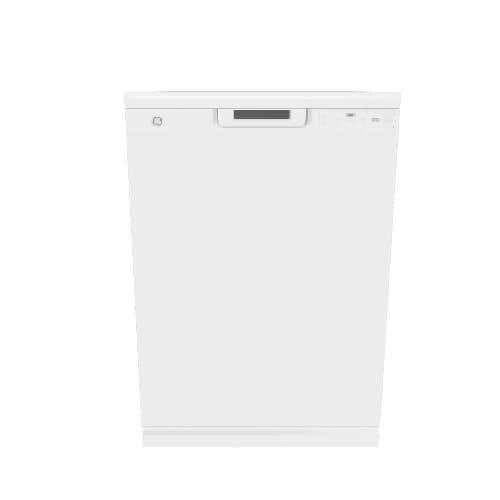 GE Dry Boost 55 Decibel Front Control 24 in Built In Dishwasher White ENERGY STAR