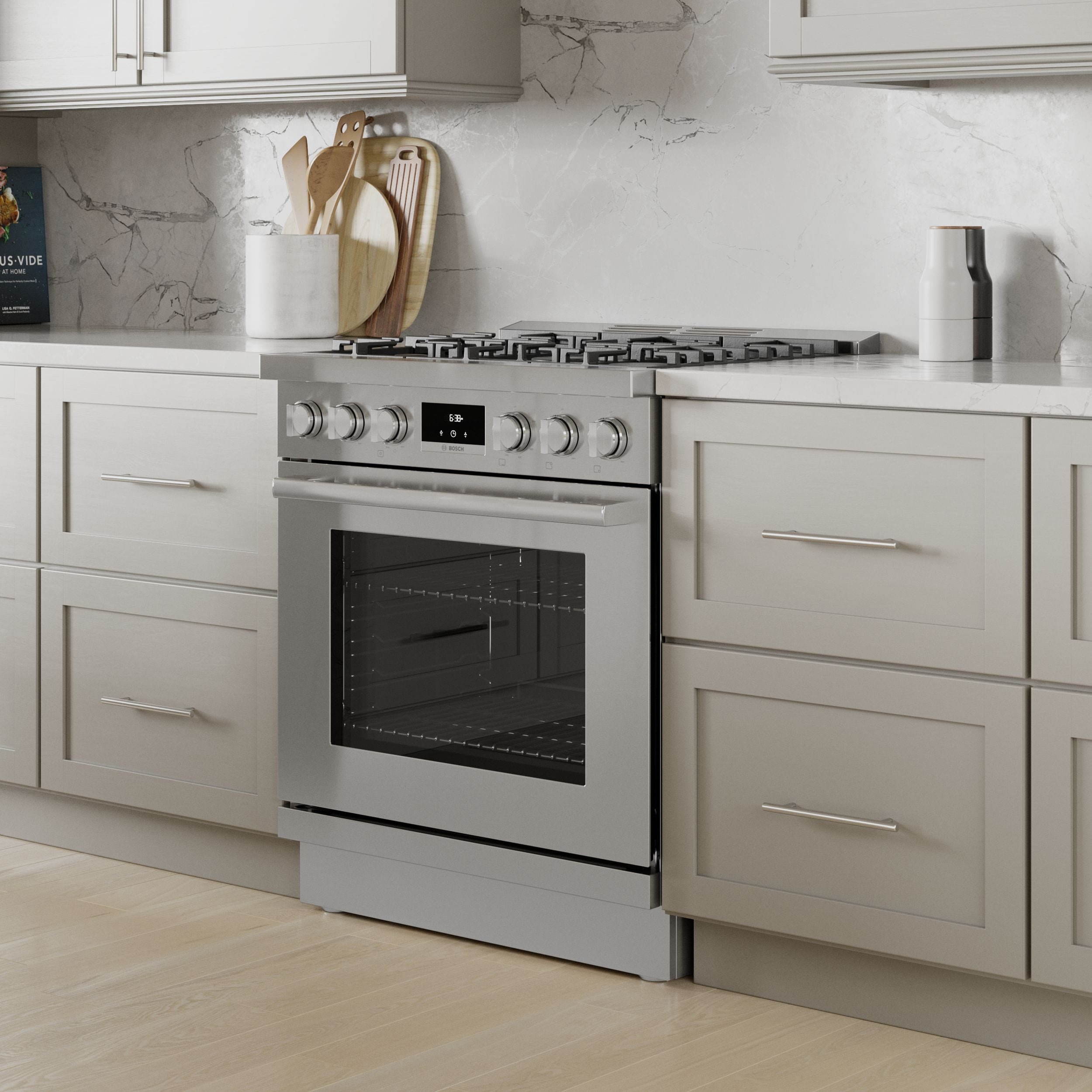 Bosch 30-in Gas range Toe kick ( Stainless Steel )