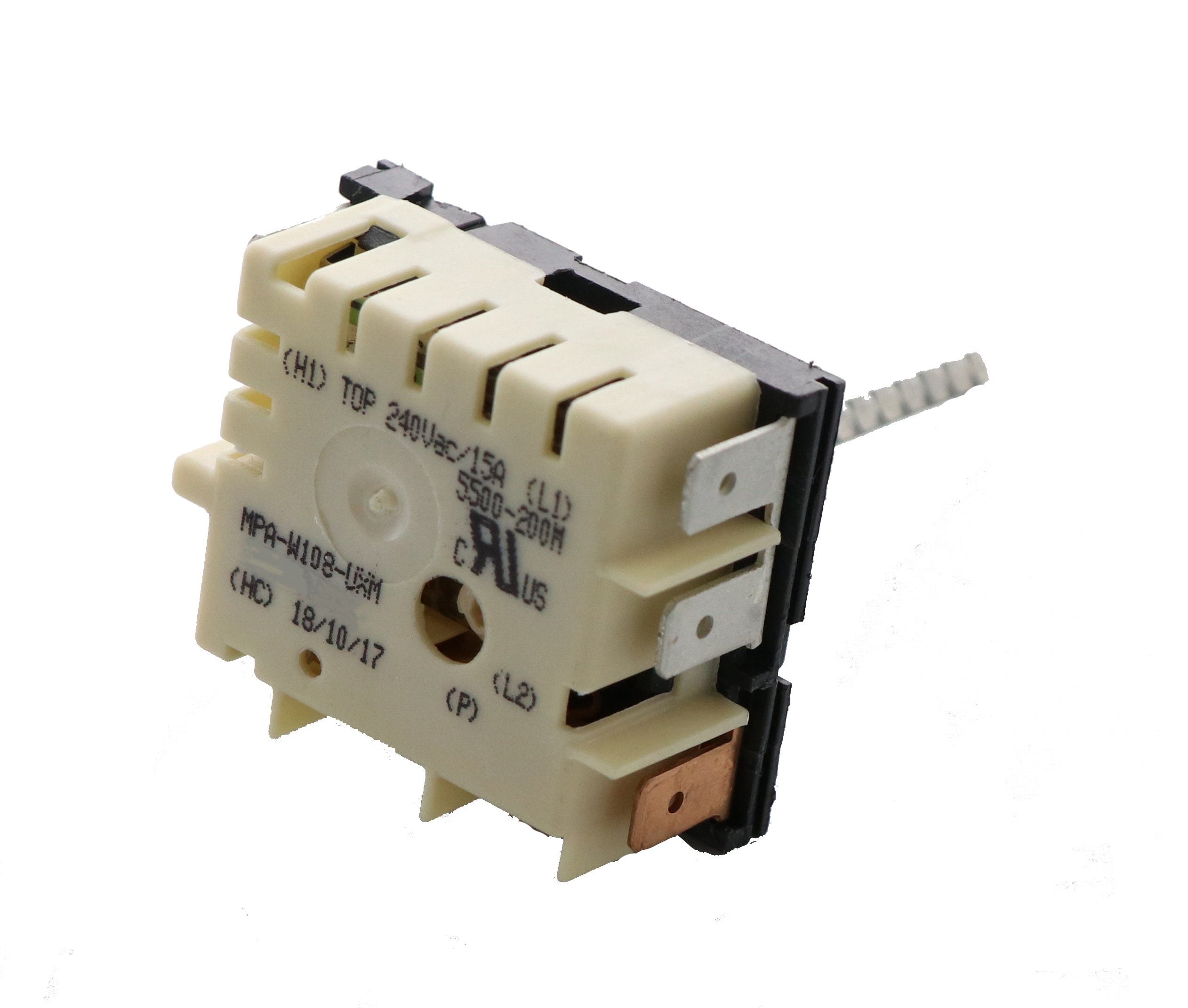 Robertshaw Electric range 6-in/8-in Switch for 6-in burner ( Beige, silver, black )