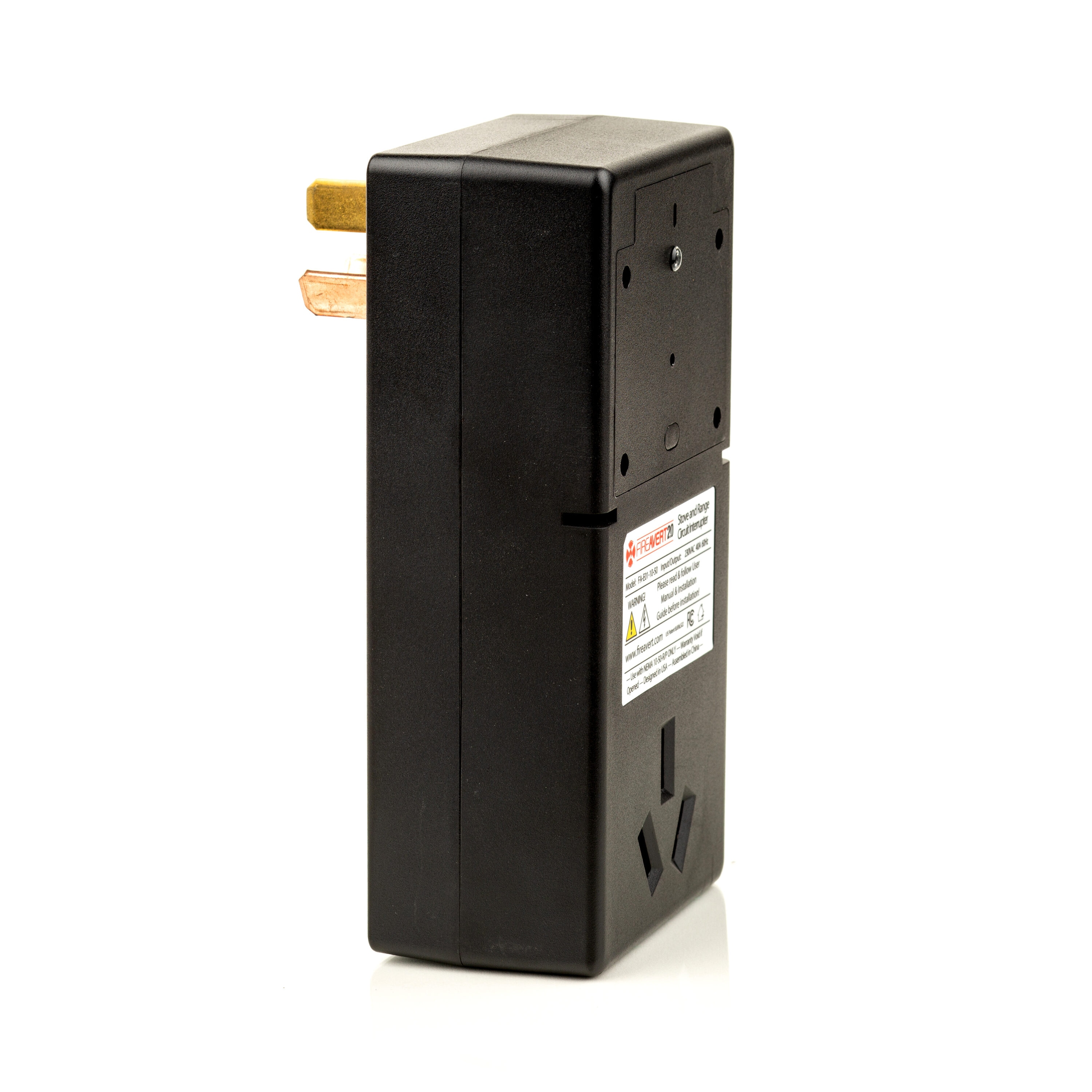 FireAvert Electric Auto Stove Shutoff 1/4-ft 40 -Amp 3 -Prong Black Range Appliance Power Cord