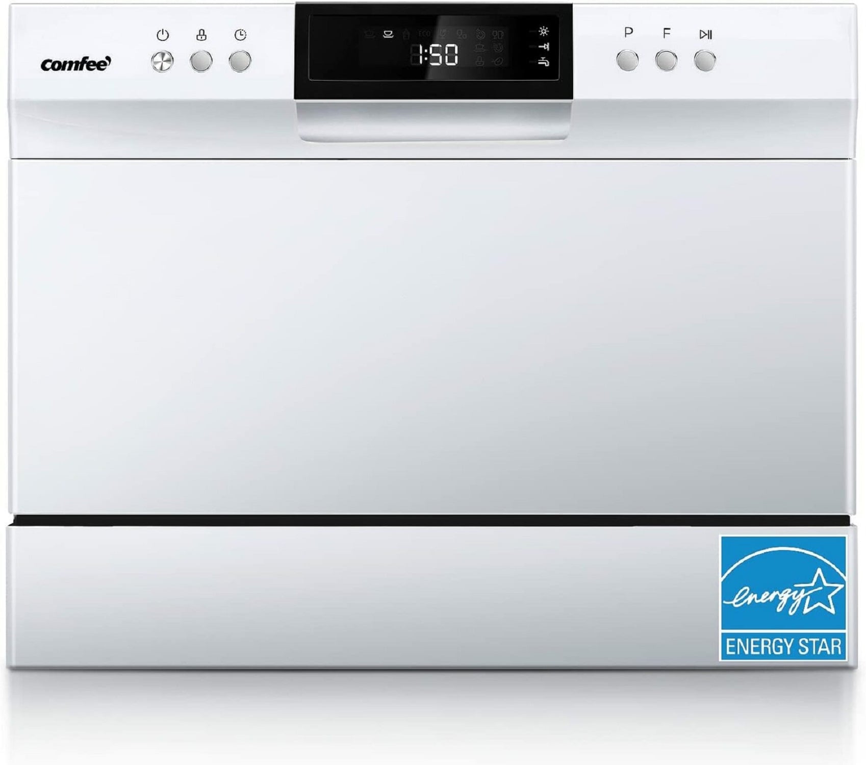 Comfee 21 6 in Portable Countertop Dishwasher White ENERGY STAR 49 dBA