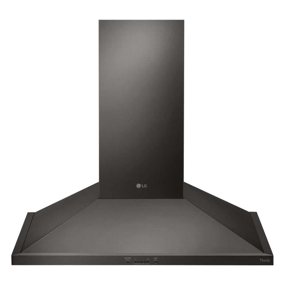 LG Ducted Wall Mounted Range Hood Black Stainless Steel Actual 35 44 in