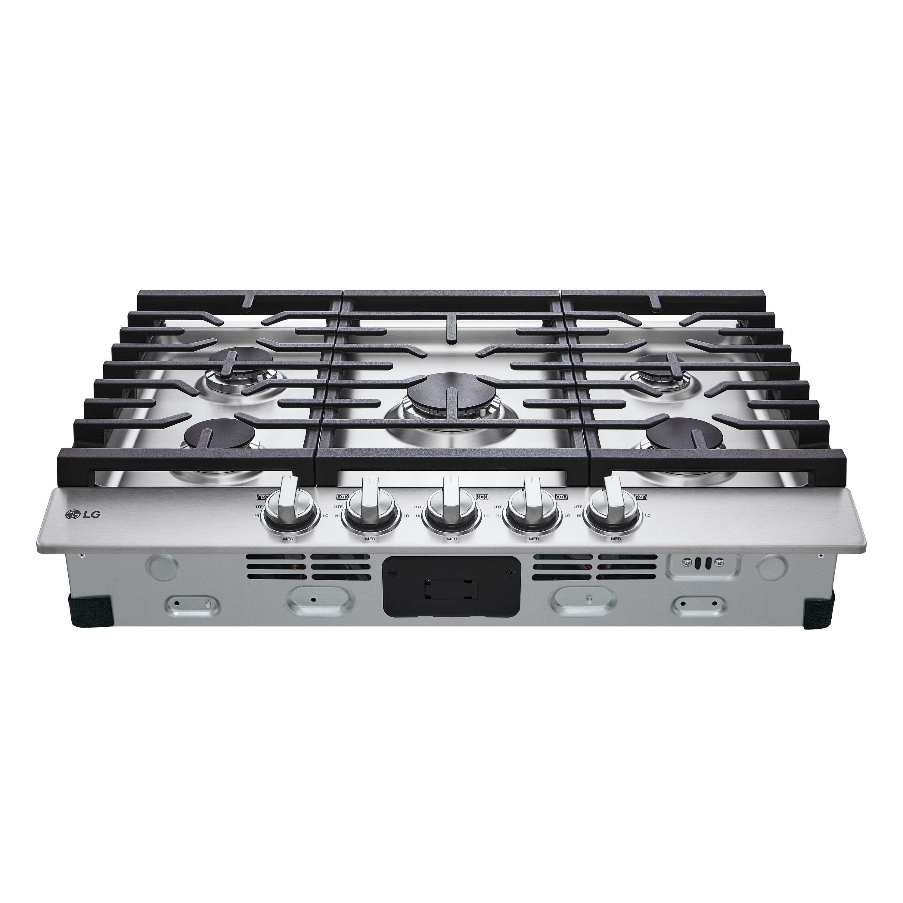 LG 30-in 5 burners Stainless steel Gas Cooktop