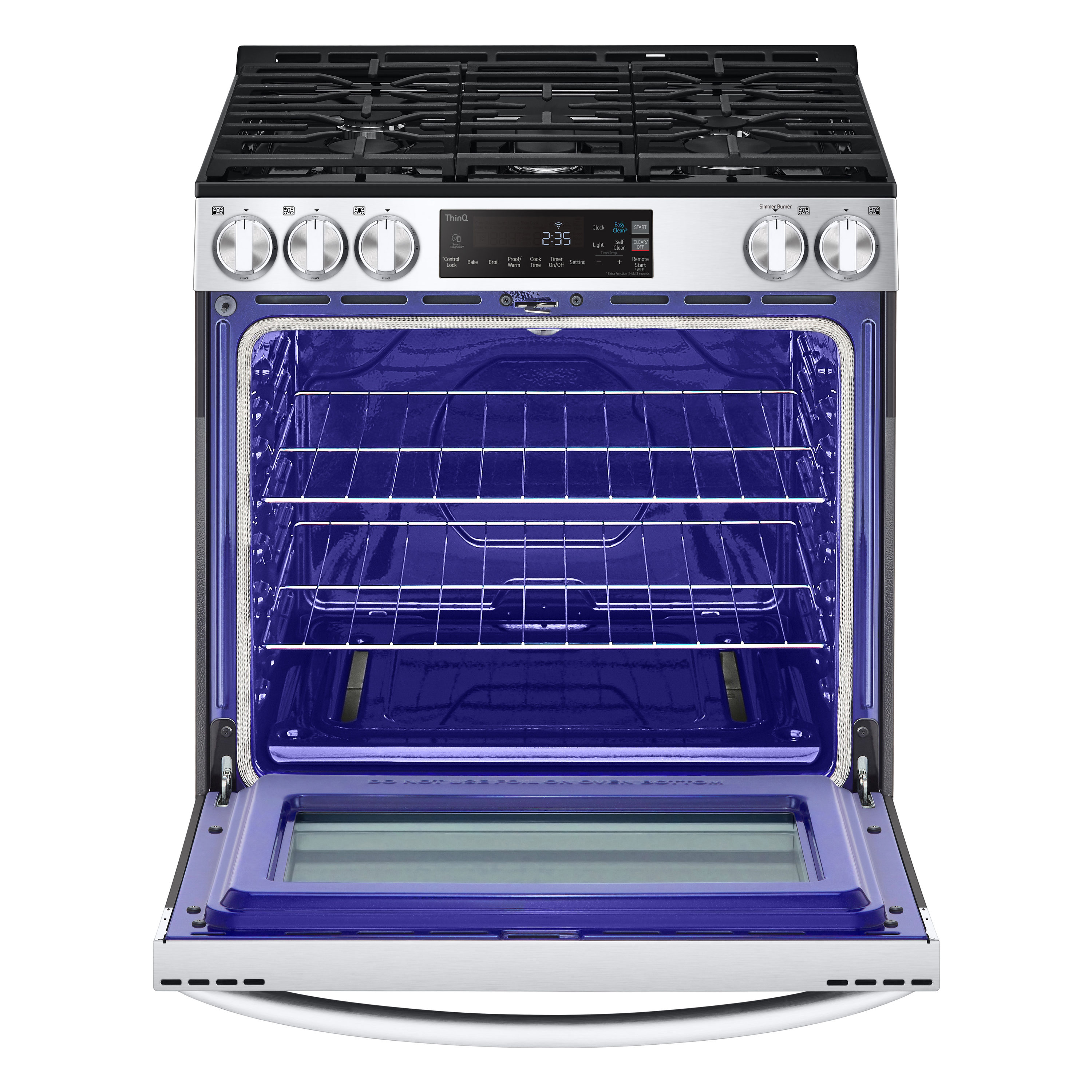 LG 30-in 5 burners 5.8-cu ft Slide-In Natural Gas Range ( PrintProof Stainless Steel )