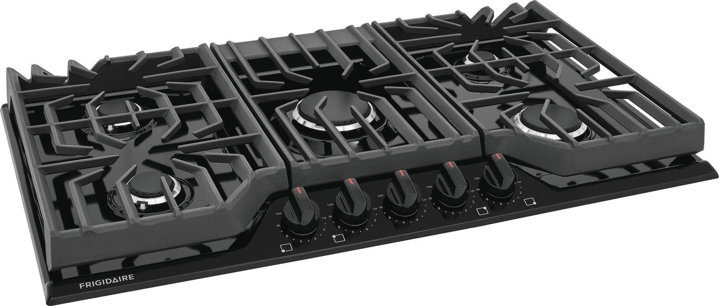 Frigidaire 36-in 5 burners Black Gas Cooktop