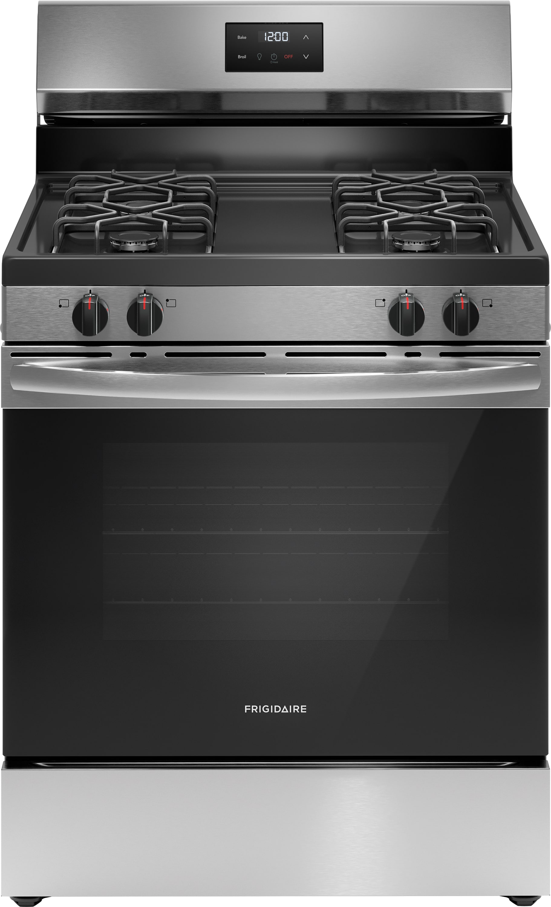 Frigidaire 30-in 4 burners 5.1-cu ft Freestanding Natural Gas Range ( Stainless Steel )