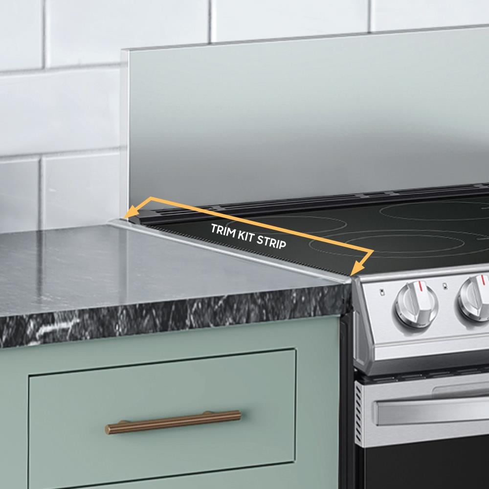 Samsung 30-in Gas and electric range Filler trim kit ( Black Stainless Steel )