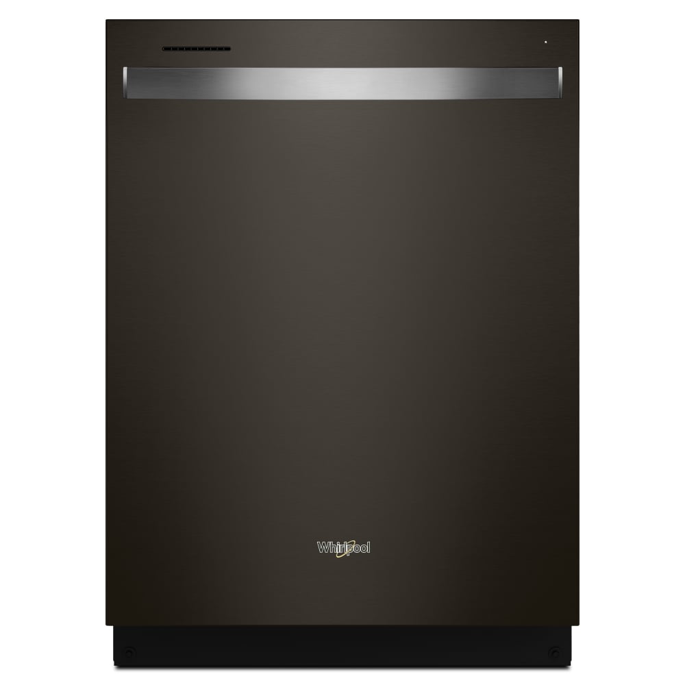 Whirlpool Top Control 24 in Built In Dishwasher Fingerprint Resistant Black Stainless ENERGY STAR 47 dBA