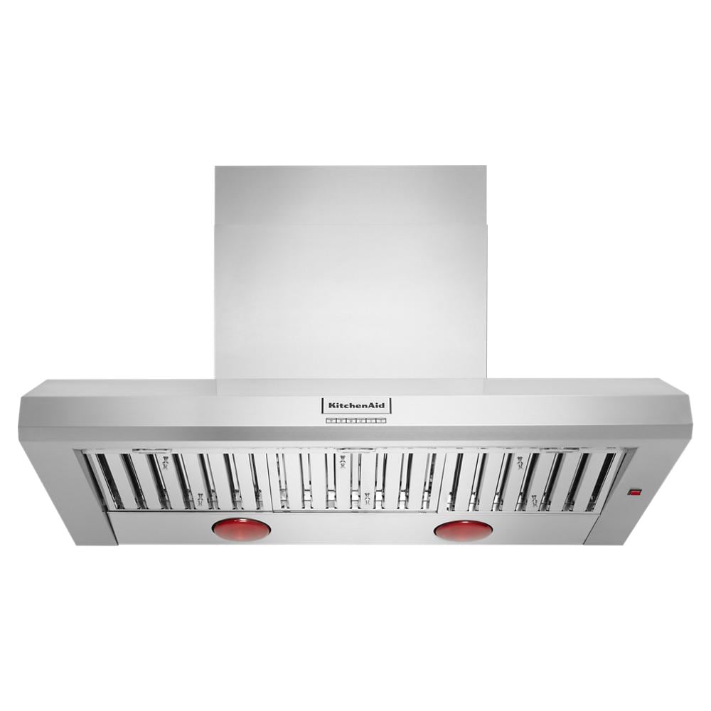 KitchenAid 48 in Commercial Style Wall Mount Canopy Range Hood Stainless Steel