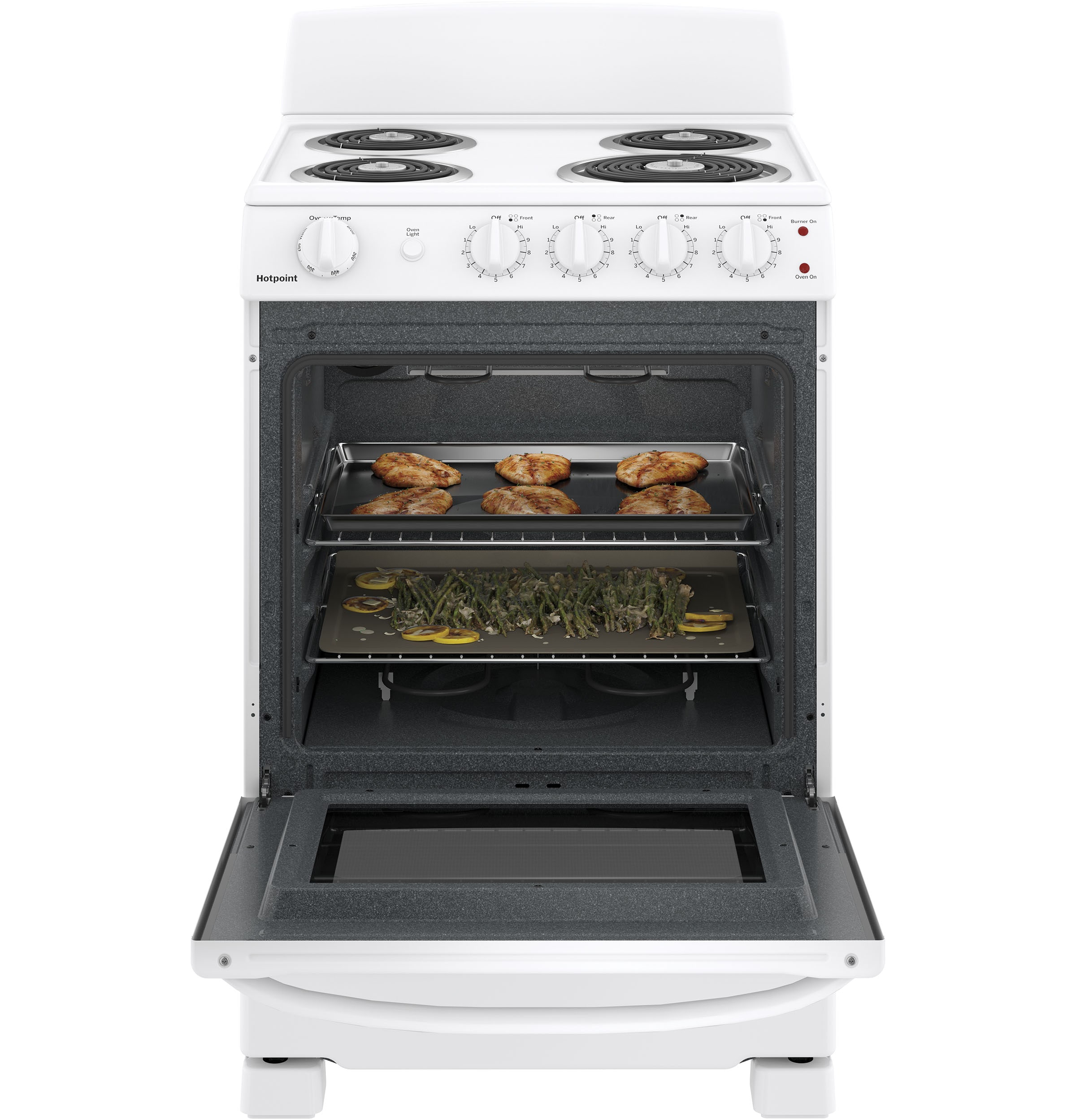 Hotpoint 24-in 4 burners 2.9-cu ft Freestanding Electric Range ( White )