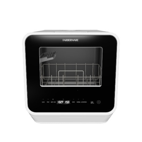 Farberware 16 5 in 62 Decibel Portable Dishwasher White ENERGY STAR