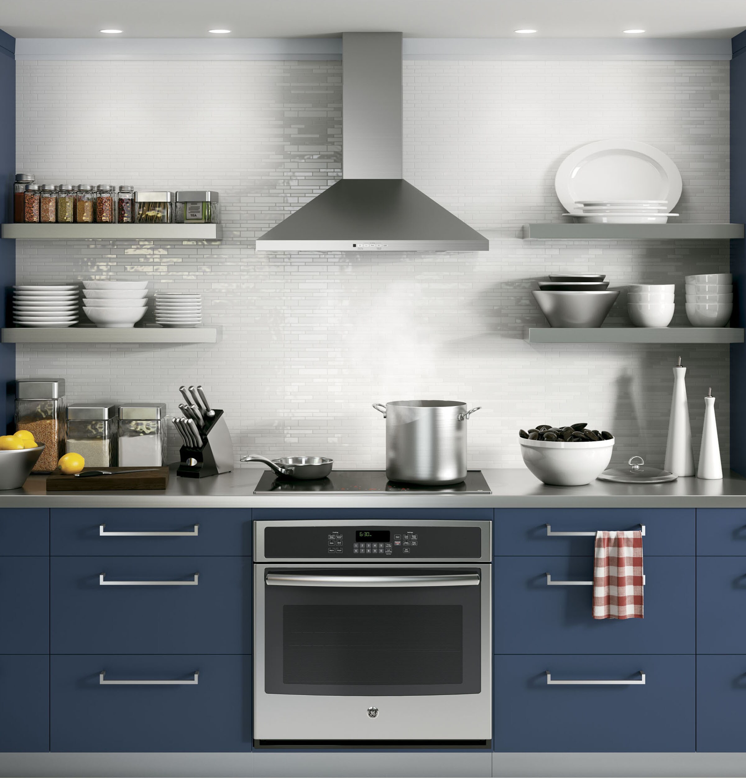 Cafe Wall-Mounted range hood Flue cover Stainless Steel
