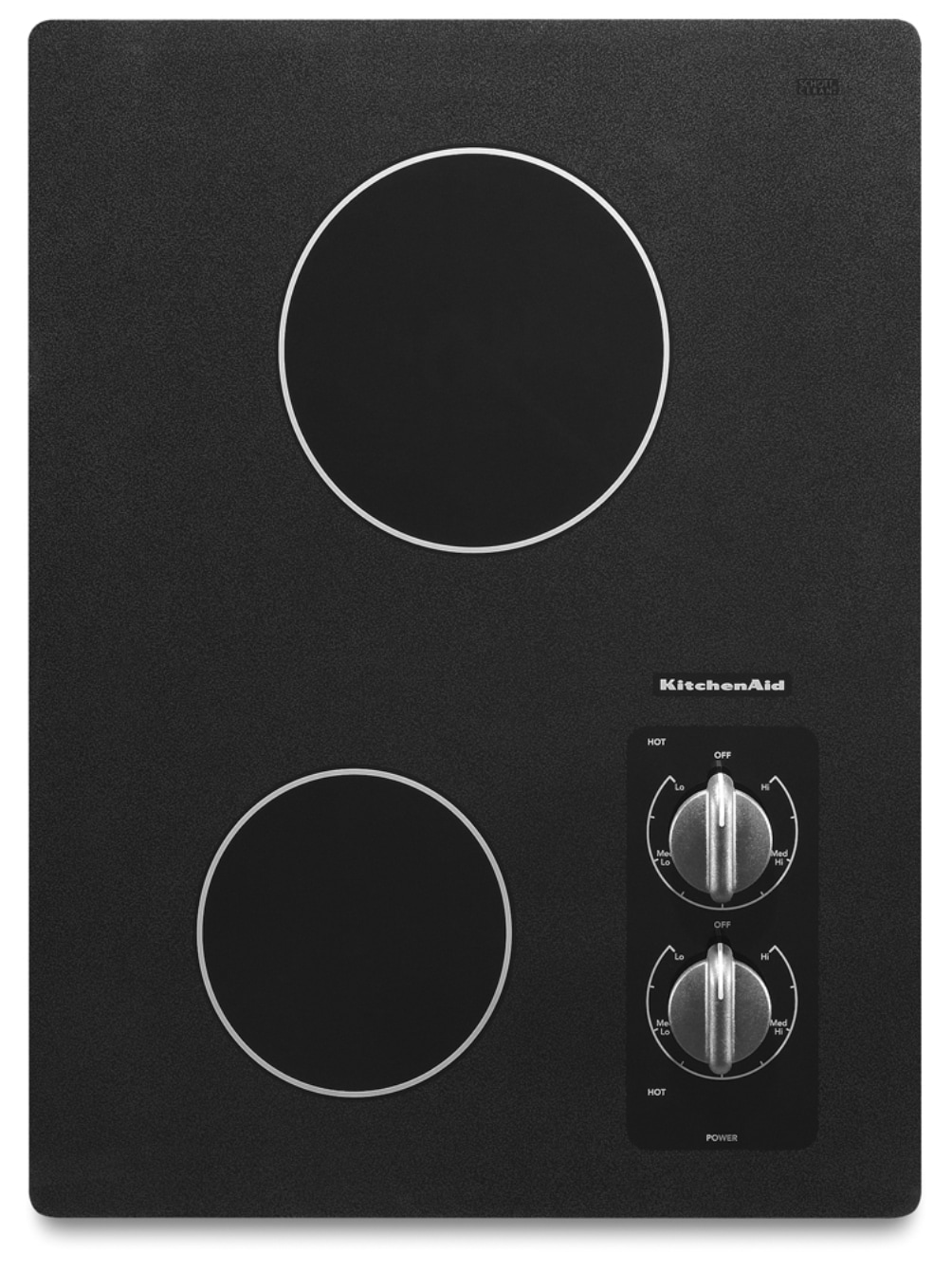 KitchenAid 15-in 2 burners Smooth Surface (Radiant) Black Electric Cooktop