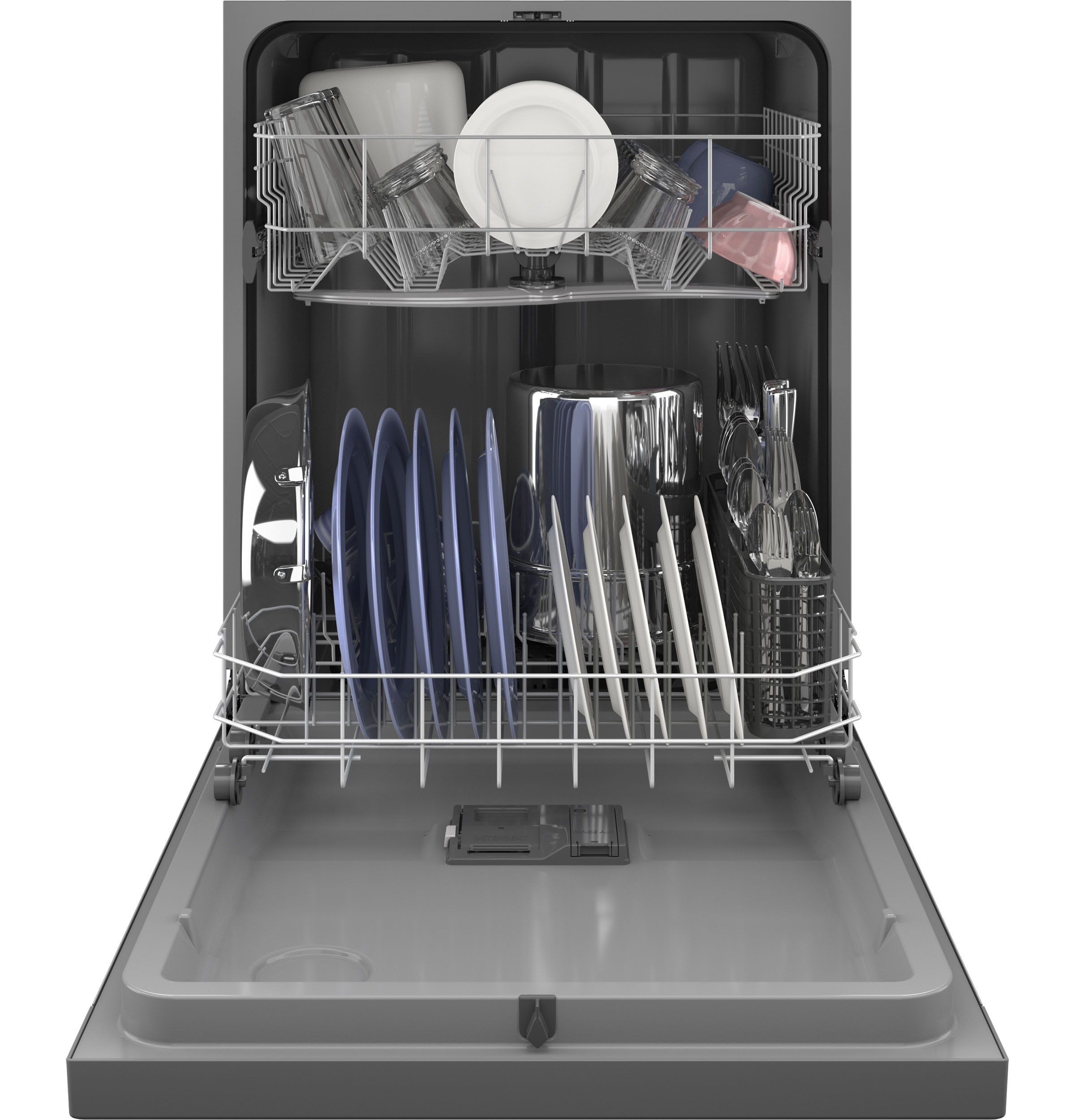 GE Dry Boost Front Control 24 in Built In Dishwasher Stainless Steel ENERGY STAR 59 dBA