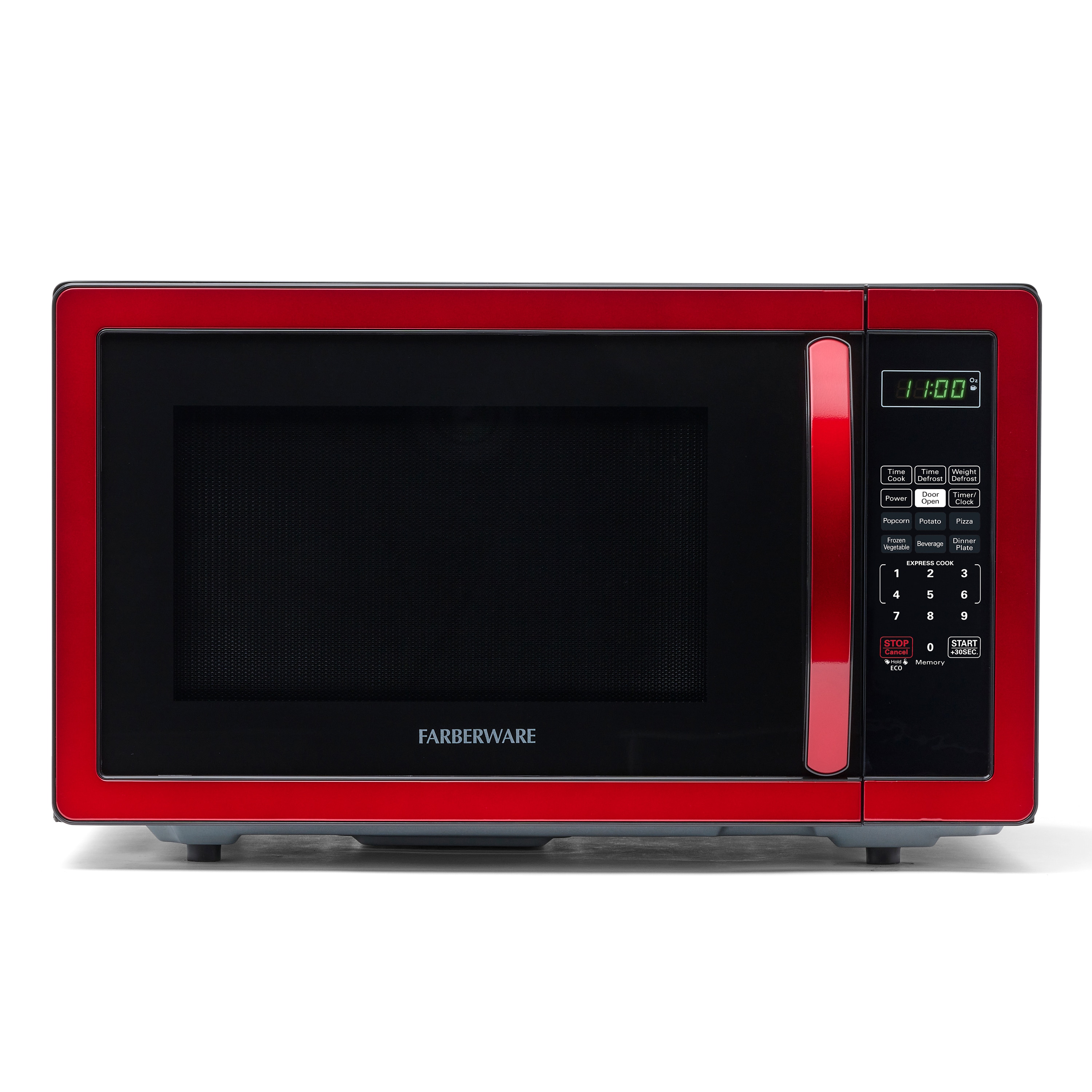 Farberware 1 1 cu ft 1000 Countertop Microwave Metallic Red