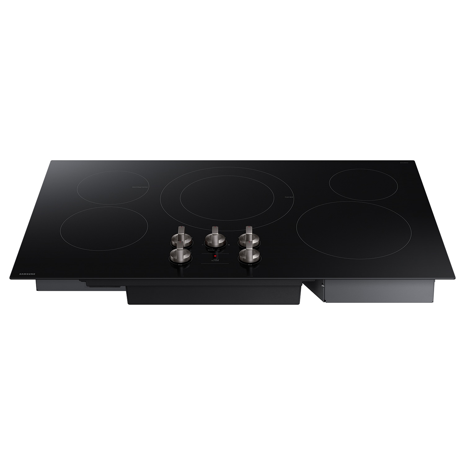 Samsung 36-in 5 burners Smooth Surface (Radiant) Black Electric Cooktop
