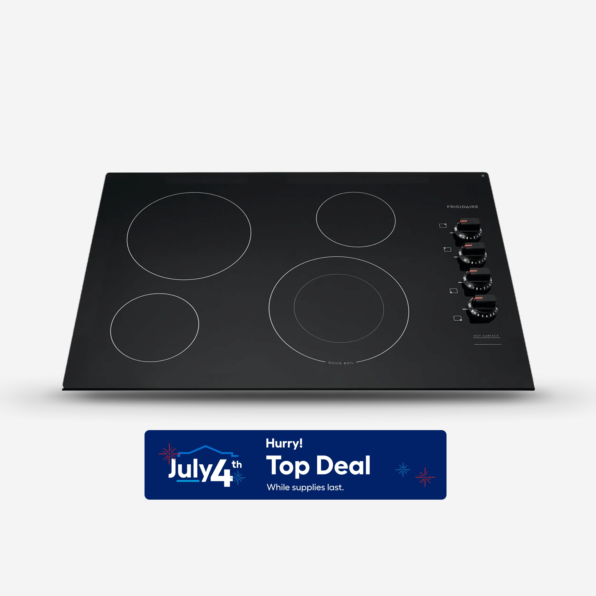 Frigidaire 30-in 4 burners Smooth Surface (Radiant) Black Electric Cooktop