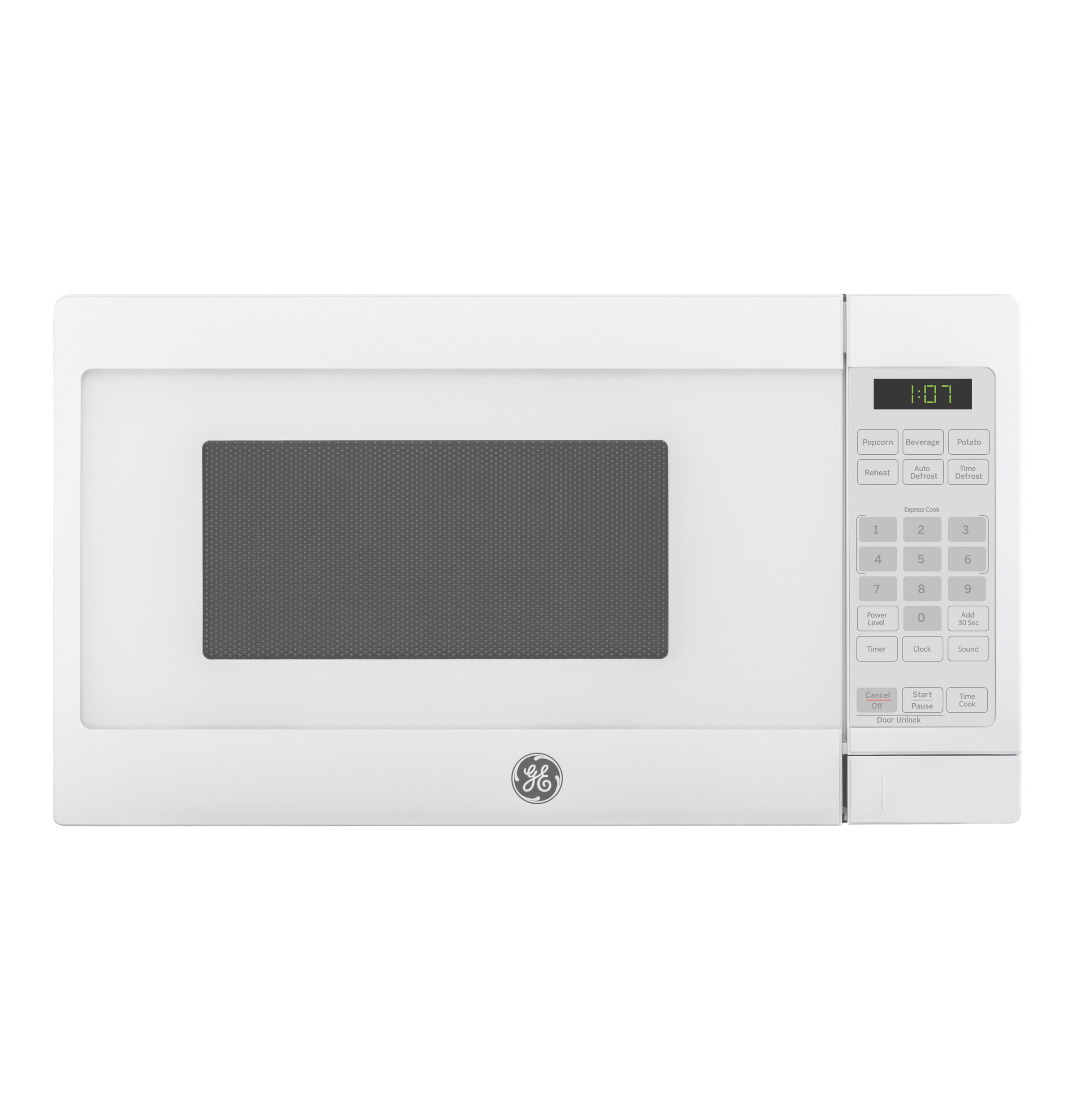 GE 0 7 cu ft Small 700 Watt Countertop Microwave White