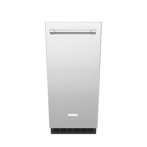 KitchenAid 22 8 lb Reversible Door Built In Ice Maker Stainless Steel with PRINTSHIELD