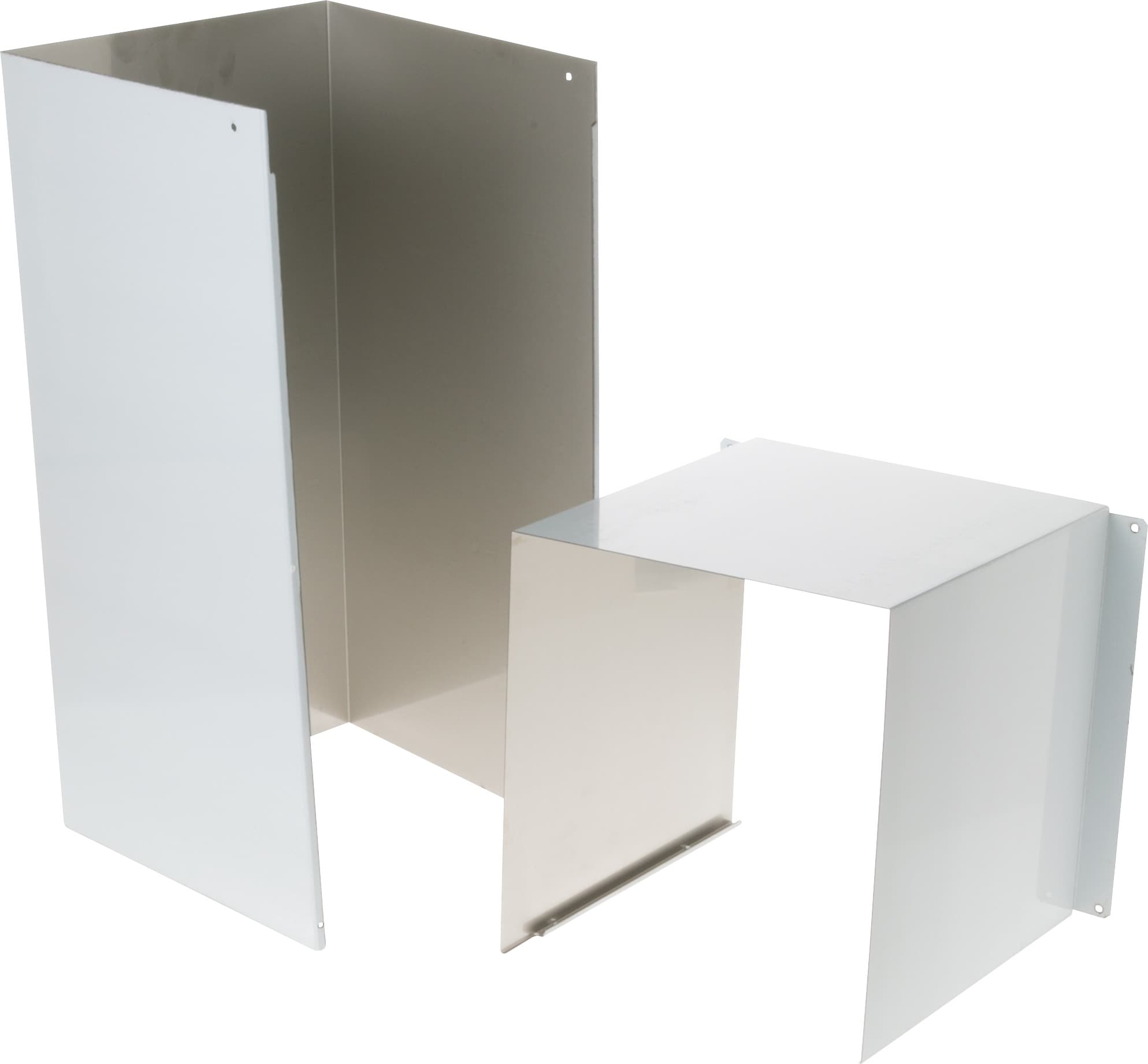 GE Appliances Wall-Mounted range hood Flue cover 2 -Pack Stainless Steel