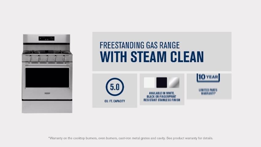 Maytag 30-in 5 burners 5-cu ft Freestanding Natural Gas Range ( Black )