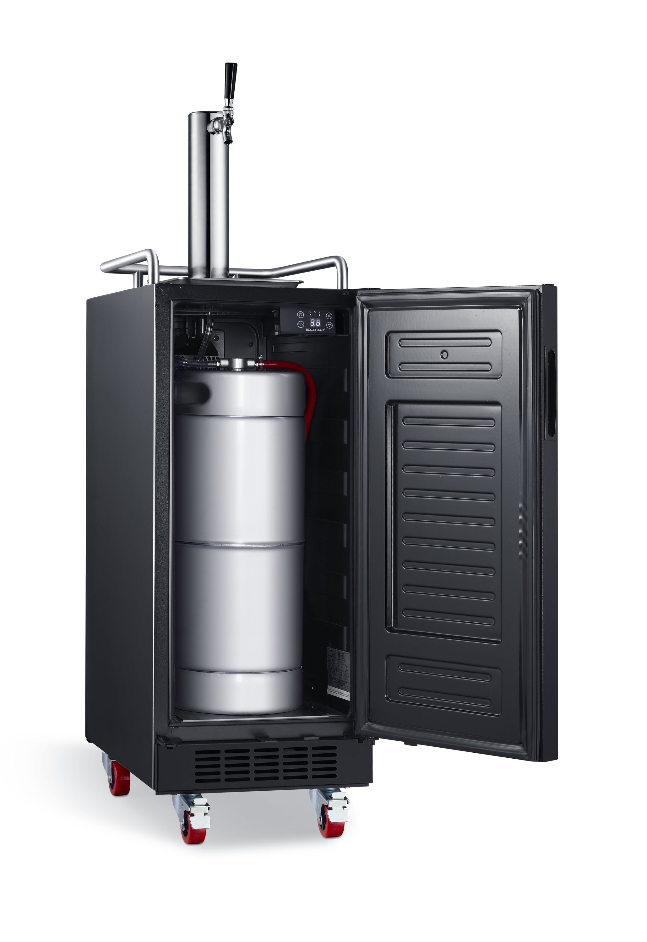 EdgeStar Single tap Quarter-barrel keg Black Manual Built-in/Freestanding Beer kegerator