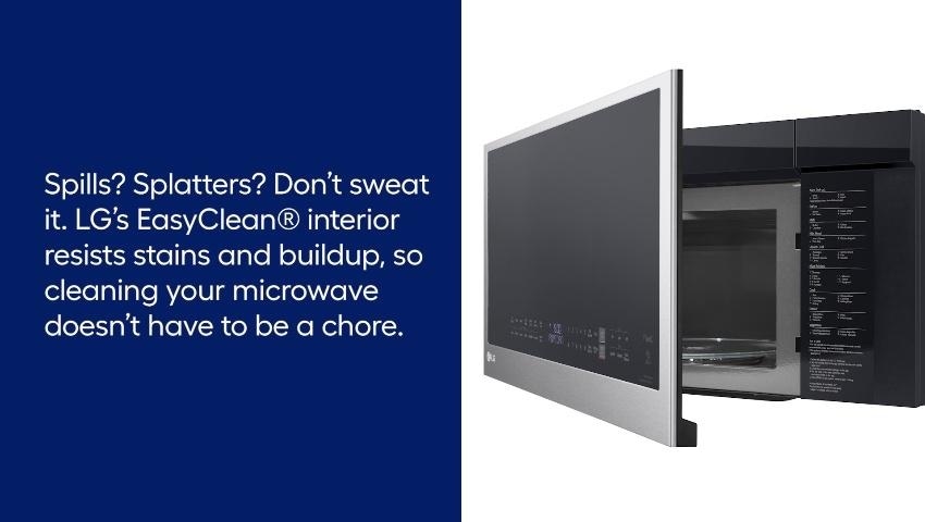 LG 2 cu ft 1050 Watt Smart Over the Range Microwave with Sensor Cooking Printproof Stainless Steel