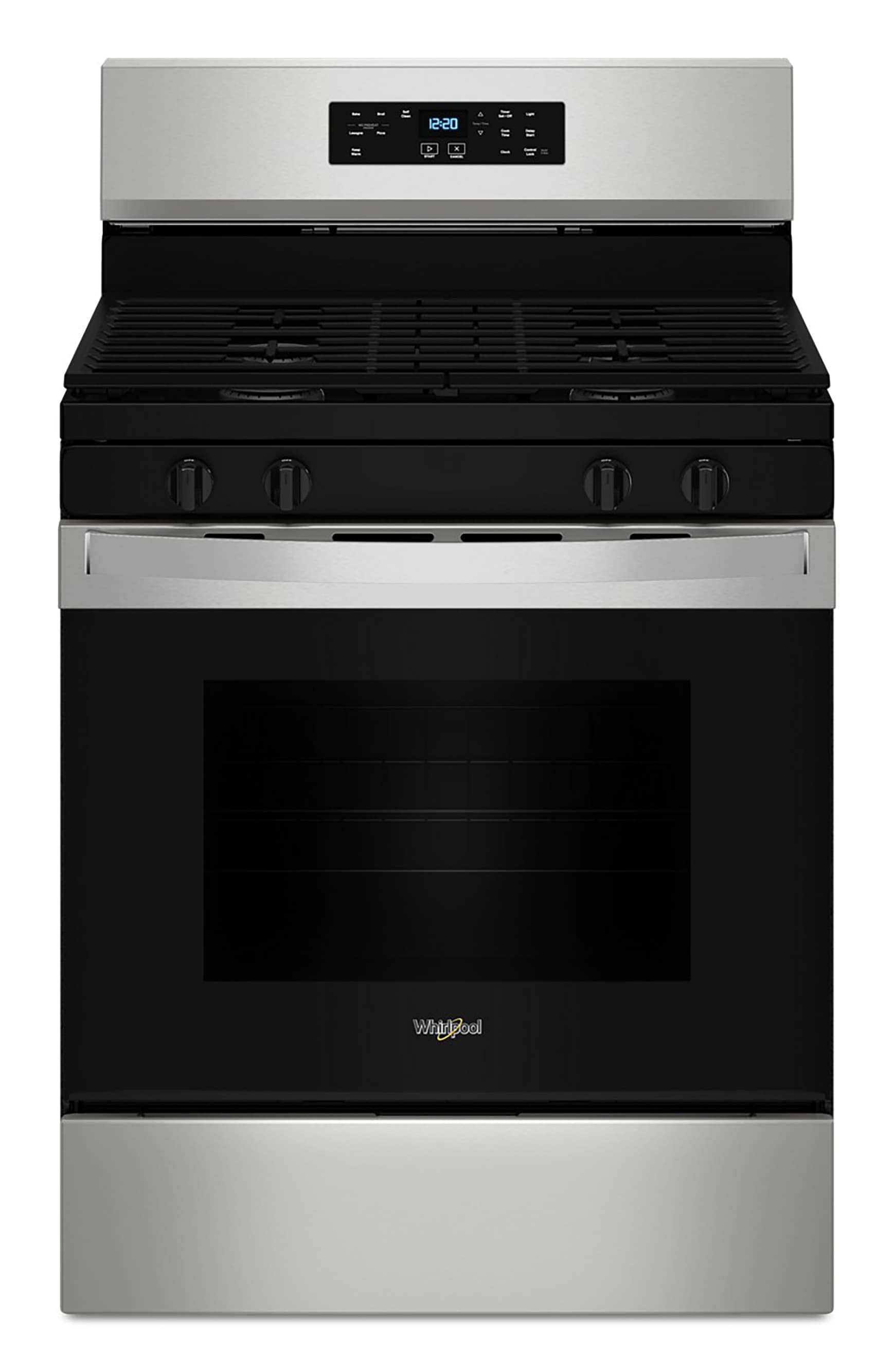 Whirlpool 30-in 4 burners 5-cu ft Freestanding Natural Gas Range ( Stainless Steel )