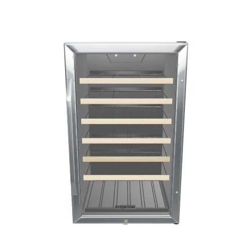 EdgeStar 19.375-in W 44 -Bottles Stainless Steel Freestanding Indoor Wine Cooler