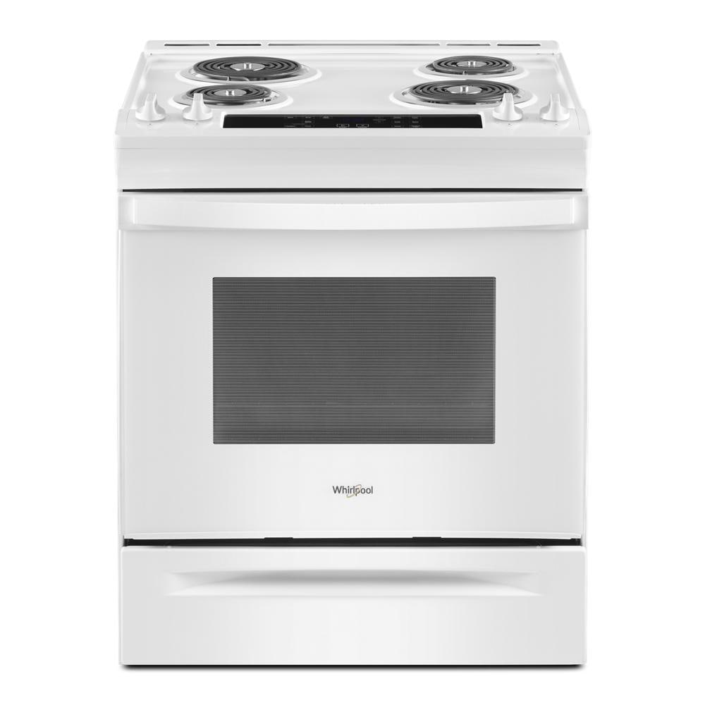 Whirlpool 30-in 4 burners 4.8-cu ft Slide-In Electric Range White )