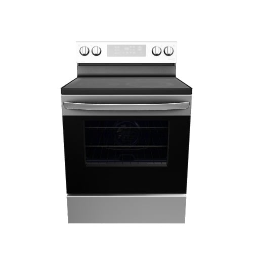 LG 30-in Glass Top 5 burners 6.3-cu ft Freestanding Electric Range ( Stainless Steel )