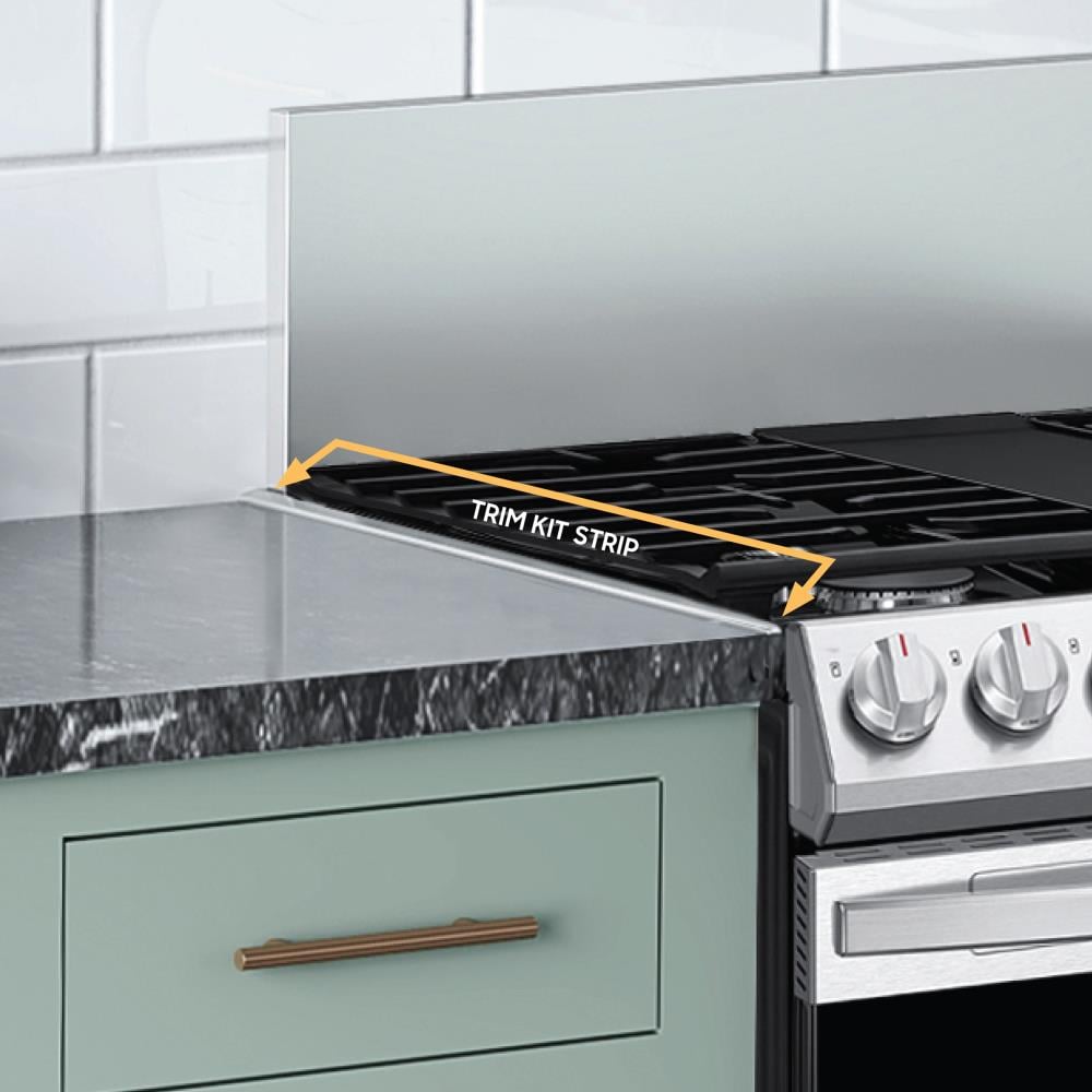 Samsung 30-in Gas and electric range Filler trim kit ( Stainless Steel )